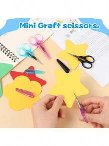1 PIEZA Tijeras de artesanía - Con cubierta protectora, tijeras para papel hecho a mano, ideales para bordado y corte de papel fino, adecuadas para manualidades, DIY y uso diario - Perfectas para la escuela, la oficina y los viajes