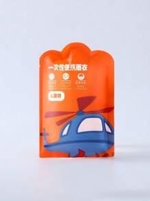 6pcs/1pc Children's Cartoon Creative Style Pocket Raincoat Set, Portable Long Thick Raincoat, Transparent And Portable Travel Outdoor Mountaineering Waterproof, Children's Camping And Hiking Accessories, Is An Ideal Choice For Giving Gifts To Children