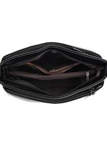 全新 Bolsa 奢华软皮设计女士单肩包 品牌女式钱包和手提包 高品质女士 - 黑色 - 查看 5