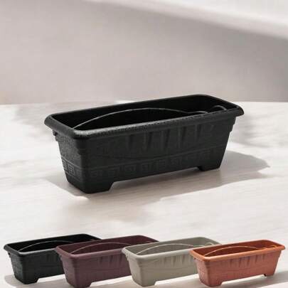 Kit 4 Floreiras Vasos Retangular 4 Tamanhos Horta e Jardim