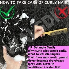 深波浪人发蕾丝前部无胶混合假发，10-36 英寸 200% 密度预切 4*4 5*5 13x4 13x6 蕾丝闭合假发雷米巴西人发，预拔预漂白结，含婴儿头发 12A 耐高温纤维合成混合人发假发，适合女士 - 自然色&黑色系 - 查看 4