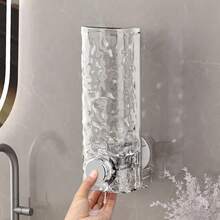 Wall-Mounted Suction Cup Soap Dispenser, Suitable For Hotel, Bathroom, Shampoo, Shower Gel, Handwash, Pump Bottle, No-Drill Home Bathroom Decor Fall Decor Back To School - Multicolor - View 5