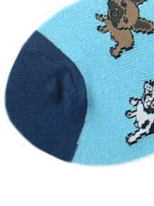 1 par de calcetines medianos para hombres con estampado de perro de dibujos animados, cómodos de usar, opción perfecta para hombres