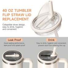 1pc Is Suitable For 40OZ Flip Straw Cover Replacement Accessories, Reusable Folding Sealing Cover, Splash Proof And Leak Proof Cup Replacement Sealing Cover Accessories