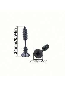 2 pièces Boucles d'oreilles clous vissés en acier inoxydable 316L pour femmes et hommes, bijoux de piercing oreille cartilage, tragus, hélix au style mode punk