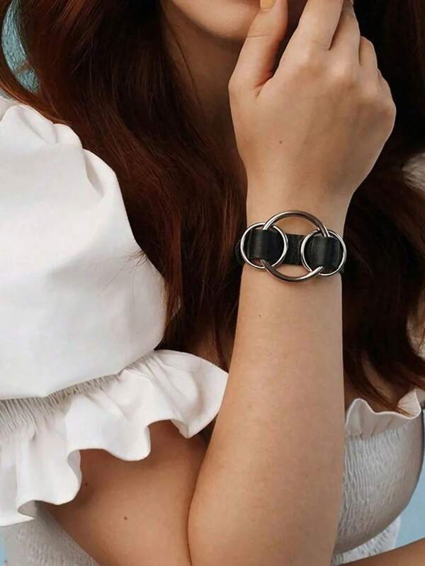 2pcs Set Leather Sexy Handcuffs Ankle Cuff Bracelet Cosplay Props Accessories For Women Men