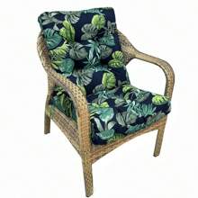 Back Chair Cushion Waterproof Polyester Rocking Chair Cushion With Non-Slip Ties Anti-Fading Deep Seat Chair Cushions, Outdoor Dining Chair Cushion For Patio Cushion Furniture