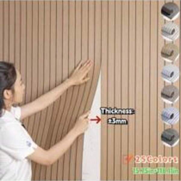 1 Roll 3D Foam Wallpaper - Self-Adhesive, Thickened Sxp Stripe Pattern For Ceilings, Partitions & Curved Indoor Spaces