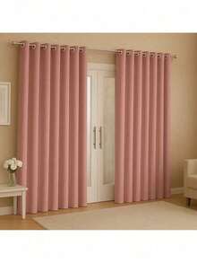 Curtain For Living Room Or Large Bedroom 3.00x2.50 Meters Ideal For Living Room Bedroom Office Door - Màu hồng gỉ - Xem 1