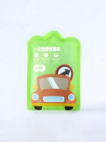 6pcs/1pc Children's Cartoon Creative Style Pocket Raincoat Set, Portable Long Thick Raincoat, Transparent And Portable Travel Outdoor Mountaineering Waterproof, Children's Camping And Hiking Accessories, Is An Ideal Choice For Giving Gifts To Children