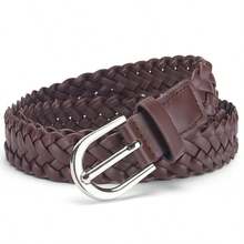 1 件女士编织复古腰带，适合休闲裤裙、紧身女士无孔皮带秋季、秋季、万圣节 - 多色 - 查看 13