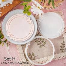 Leaf Pattern Cookie Cutter DIY Birthday Fondant Biscuit Mold Baby Shower Party Cookies Embossing Mould Dessert DIY Decor Tools Wedding Party Birthday Cake Mold