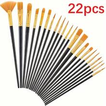 Celemela 22 Peças Conjunto Profissional de Pincéis de Pintura - Boa Absorção de Água, Cerdas Macias, Boa Elasticidade - Pincéis de Plástico para Acrílica, Aquarela, Pintura a Óleo - Adequado para Iniciantes e Profissionais - Perfeito para Tela, Tecido e Artesanato de Papel