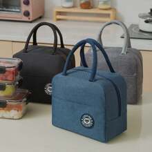 1pc Insulated Bento Bag, Lunch Box Bag, Large-Capacity Insulated Bento Bag, Student Meal Bag, Waterproof And Oil-Proof, Office Worker Meal Bag, Thickened Aluminum Foil Bag, Waterproof Meal Bag, Meal Bag, Bento Bag, Oxford Cloth Insulated Bag, Work Takeout Packing Bag, Lunch And Picnic Preservation Insulated Bag, Ice Bag