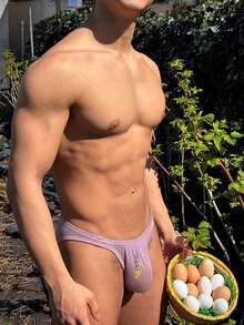 3 PCS Mixed Color Men's Briefs Sexy Small Triangle Underwear Set Modal Thin Solid Color Low Waist Bulging Bag Bikini Lifting Buttocks For Man - 混合色 - 查看 5