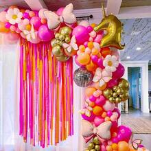 Kelfara Globos De Latex Rosa Y Naranja 60 Globos De Latex De 12 Pulgadas De Color Naranja Intenso Y Rosa Claro Con Cintas Para Cumpleaños Baby Shower Boda Graduacion Decoracion De Fiesta Tropical - RosaNaranja - View 5