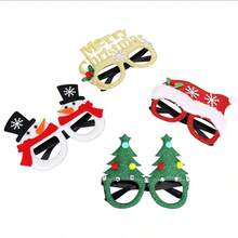 6pcs/9pcs/12pcs Christmas Decoration Glasses Toys Cartoon Costume Photo Props Small Gifts Prizes Christmas Glasses - Multicolor - View 7
