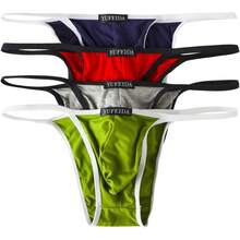 Tangas de hombre de modal, calzoncillos tipo bikini de tiro bajo, ropa interior RBAV para Navidad - F#6 piezas - Ver 4