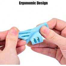 مسك القلم لتصحيح قبضة الكتابة، قابل للتدريب على تصحيح الوضعية، أداة مساعدة للكتابة للاحتياجات الخاصة، لاستخدامها في المكتب والمدرسة والرسم والطلاب والأقلام والقرطاسية ولوازم المكتب وتصحيح قبضة الأطفال على الكتابة، أداة مساعدة للكتابة للأطفال ذوي الاحتياجات الخاصة، مكتب - متعدد الألوان - مشاهدة 6