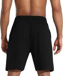 VN-Men's Plus Size ShortsVN-Men's Plus Size Shortsn's Lounge Shorts With P Poets Loose-Fit Jeey Shorts Running,Workout,Tining, Basketbashorts Menshorts Men - 605 黑色 - 查看 1