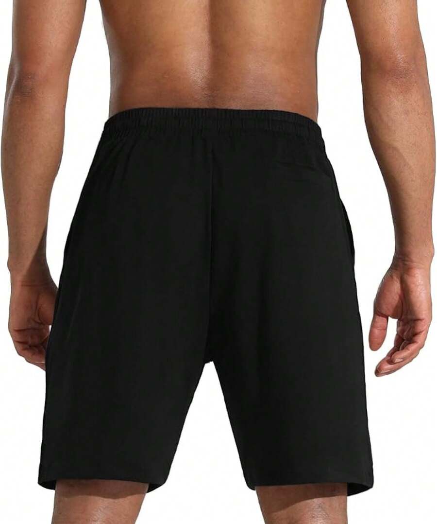 VN-Men's Plus Size ShortsVN-Men's Plus Size Shortsn's Lounge Shorts With P Poets Loose-Fit Jeey Shorts Running,Workout,Tining, Basketbashorts Menshorts Men - 605 黑色 - 查看 1