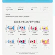 2件/3件/4件/5件/6件/9件/18件/27件/36件发光六角龙微型摆件，桌面装饰，鱼缸苔藓造景装饰，树脂工艺品，桌面小摆件，迷你场景摆件