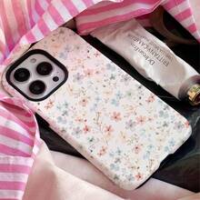 Funda para teléfono (1 unidad). Diseño floral pequeño rosa. Película dos en uno: duradera, resistente a los golpes y compatible con los modelos 16/15/14/13/12/11 Plus/Pro/Pro. Modelos, impresiones realistas que - Colores mixtos 1 - Ver 4
