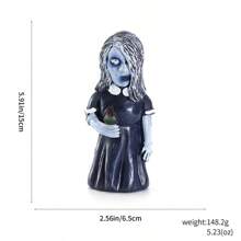1pc Horror Garden Zombie Scary Face Resin Decor Figurine, Halloween