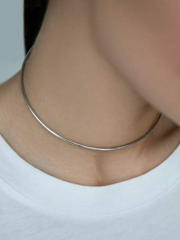 1 pieza Gargantilla minimalista y elegante de plata esterlina 925 - Ideal para uso diario y de fiesta | Regalo de cumpleaños perfecto para hermanas, amigas y colegas | Exquisito regalo de aniversario y Acción de Gracias