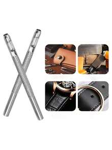 4/12 Peças Conjunto Profissional de Perfurador de Couro, Kit Perfurador Resistente para Cintos/Relógios/Bolsas, Perfurador de Orifícios Redondos de 4 Tamanhos, Ferramentas de Artesanato de Couro DIY para Reparar Alças e Fazer Acessórios, Ferramentas de Perfuração de Couro