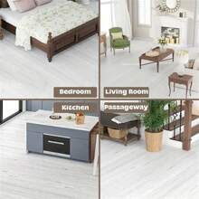 1 Set/10 Stück 51cm x 15cm Holzmaserung Bodenstreifen Selbstklebende Fußbodensticker, frei gestaltbar, Wanddekorations-Aufkleber, ablösbar und klebend, selbstklebende Tapete, selbstklebende Wandaufkleber, Fußbodensticker für Wohnzimmer, Schlafzimmer, Büros, verschiedene Innenräume