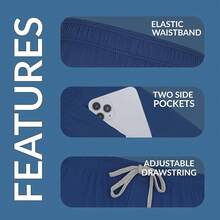 Mens 2 Pack Cotton Sleep Short,5 Inseam, Comfortable And Breathable, Assorted Colors - 黑色/藍色深度 - 查看 5