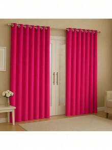 Curtain For Living Room Or Large Bedroom 3.00x2.50 Meters Ideal For Living Room Bedroom Office Door - 玫紅色 - 查看 1