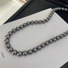 1 pieza Elegante collar de perlas de agua dulce - Mezcla de colores tipo caramelo, Cadena de clavícula de lujo para mujer, Adecuado para uso diario y como regalo