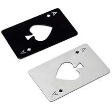 20 件/10 件/1 件，金属开瓶器，扑克牌开瓶器，伴郎黑桃 A 开瓶器，不锈钢啤酒开瓶器，适用于钱包和口袋，房间装饰，配件