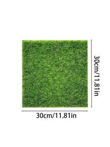 1/3/5 pièces de carrés d'herbe artificielle verte vive, décoration DIY, texture réaliste, effet de feuillage détaillé, idéal pour les projets DIY, parfait pour les cadeaux d'anniversaire et les accessoires de vacances, miniatures de jardin de fées, ornements de Noël et de Pâques