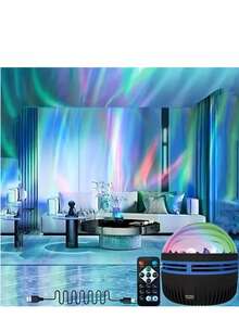 LED Northern Lights Galaxy Projection Lamp Aurora Star Projector Night Light - Multicolor - View 4