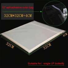 Funda protectora de grabación de Gel OPP, 50 piezas, para tocadiscos, disco de vinilo, bolsa de discos autoadhesiva, 12 , 32,3 x 32cm SEZF - Autoadhesivo - Ver 3