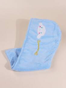 Sanrio Sanrio 1pc Sanliou Yugui Dog, Four Color Cute Kuromi Dry Hair Cap, Anime KT Cat Coral Velvet Water Absorbing Headscarf, Home Cartoon Melody Quick Drying Bath Cap Home Bathroom Decor Summer