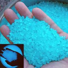 25g/55g/75g Glow In The Dark Pebbles, Multi-Color Decorative Stones For DIY Garden, Potted Plants, Fish Tank - Blue - View 1