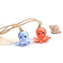 1pc Ocean Style Multicolor Knotted Small Fish, Starfish, Shell Pendant Necklace, Suitable For Everyday Wear And Holiday Gift