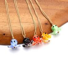 1pc Ocean Style Multicolor Knotted Small Fish, Starfish, Shell Pendant Necklace, Suitable For Everyday Wear And Holiday Gift