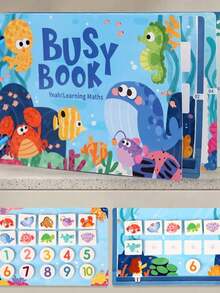 幼儿忙碌书籍、幼儿早期儿童学习字母动物认知书籍、蒙特梭利安静学前学习玩具、感官书籍幼儿学习活动书籍、儿童益智玩具