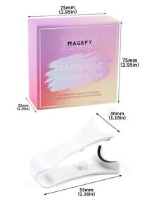 MAGEFY 3 pares de pestañas magnéticas con rizo CC de aspecto natural, reutilizables, con aplicador + recortador de cejas + rizador de pestañas, sin necesidad de pegamento, set de pestañas magnéticas