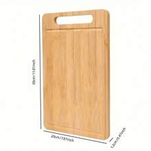In Stock Fast Delivery Multifunctional Bamboo Cutting Board With Sink Handle, Fruit Chopping Block, Double-Sided Solid Wood Bread Board - Multicolor - View 2