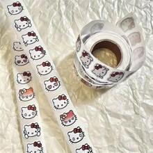 Sanrio 500pcs Sanrio Hello Kitty Sticker Roll - Colored Sealing Glue For Scrapbooking, Gift Packaging And DIY Craftsmanship - Matte Finish, Reusable Stickers For Home, Office And Commercial Use Room Decor Home Decor Wall Decor Wall Stickers Wall Sticker Funny Stickers Personalised Stickers Scrapbook Supplies