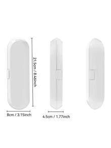 PP 纯色电动牙刷盒，牙刷收纳盒，便携式电动牙刷收纳盒，适合旅行，透气塑料牙刷架，适合家庭、旅行、商务、露营、学校旅行必备假期
