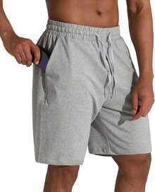VN-Men's Plus Size ShortsVN-Men's Plus Size Shortsn's Lounge Shorts With P Poets Loose-Fit Jeey Shorts Running,Workout,Tining, Basketbashorts Menshorts Men - Brown - View 5