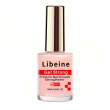 LIBEINE 10ml Natural Pink Nail Strengthener, Decorates Natural Nails, Natural Jelly Tone, Creates Shiny Healthy Nails