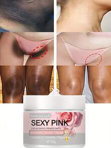 1件性感保湿亮肤霜适用于私密部位、腋下、面部和身体，含维生素C、烟酰胺和雪草，玫瑰香氛，保湿补水亮肤霜